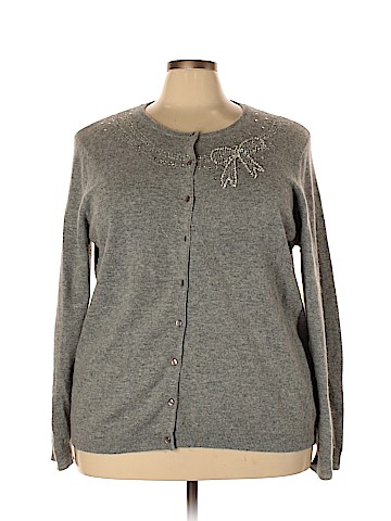 Karen Scott Wool Cardigan (view 1)