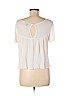 American Eagle Outfitters 100% Viscose Ivory Short Sleeve Top Size L - photo 2