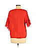 H&M 100% Polyester Red Short Sleeve Blouse Size 6 - photo 2