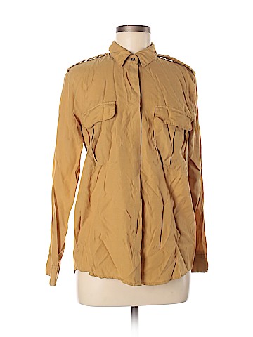Topshop Long Sleeve Button-Down Shirt (view 1)