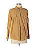 Topshop Gold Long Sleeve Button-Down Shirt Size 6 - photo 1