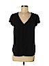 H&M 100% Polyester Black Short Sleeve Blouse Size 8 - photo 1