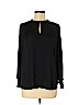 Ann Taylor LOFT 100% Polyester Black Long Sleeve Blouse Size M (petite) - photo 1