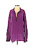 Lavender Brown 100% Silk Purple Long Sleeve Silk Top Size S - photo 1
