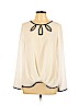 Assorted Brands 100% Polyester Ivory Long Sleeve Blouse Size L - photo 1