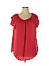 Terra & Sky 100% Polyester Red Short Sleeve Blouse Size 0X - photo 1