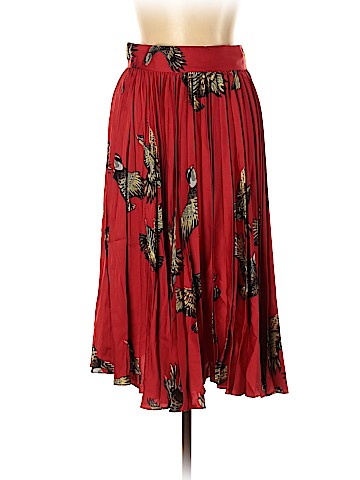 Tucker Silk Skirt (view 1)