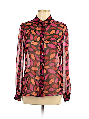 Diane von Furstenberg Long Sleeve Silk Top (view 1)
