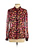 Diane von Furstenberg 100% Silk Black Long Sleeve Silk Top Size 10 - photo 1
