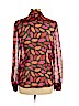 Diane von Furstenberg 100% Silk Black Long Sleeve Silk Top Size 10 - photo 2