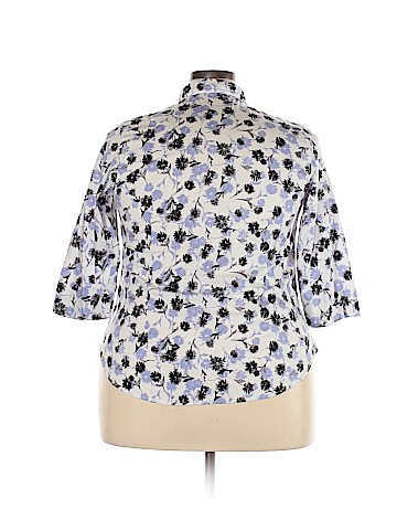 Woman Within 3/4 Sleeve Button-Down Shirt (view 2)
