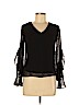 Iz Byer 100% Polyester Black Long Sleeve Blouse Size XS - photo 1
