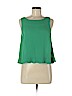 Double Zero 100% Polyester Green Sleeveless Blouse Size M - photo 1