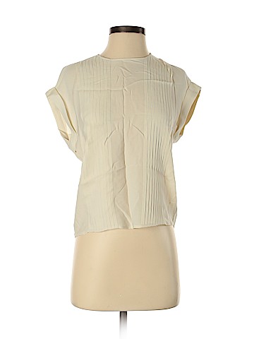 Theory Short Sleeve Silk Top (view 1)