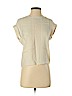 Theory 100% Silk Ivory Short Sleeve Silk Top Size P (petite) - photo 1