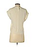 Theory 100% Silk Ivory Short Sleeve Silk Top Size P (petite) - photo 2