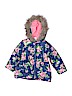 Carter's 100% Polyester Floral Blue Coat Size 3T - photo 1