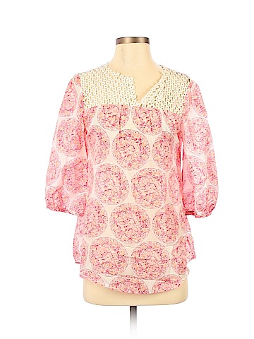 Calypso St. Barth 3/4 Sleeve Silk Top (view 1)