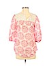 Calypso St. Barth 100% Silk Pink 3/4 Sleeve Silk Top Size XS - photo 1