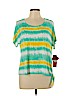 C.D. Petites Green Short Sleeve Top Size L (petite) - photo 1