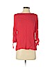 H&M 100% Viscose Red 3/4 Sleeve Blouse Size 4 - photo 1