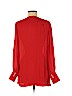 H&M 100% Polyester Red Long Sleeve Blouse Size 6 - photo 2