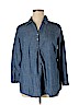 Old Navy 100% Cotton Blue 3/4 Sleeve Button-Down Shirt Size XL - photo 1