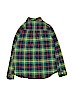 Lands' End 100% Cotton Plaid Green Long Sleeve Button-Down Shirt Size 14 - 16 - photo 2
