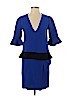 Roksanda Ilincic 100% Wool Blue Cocktail Dress Size 6 - photo 1