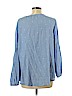 Old Navy 100% Polyester Blue Long Sleeve Blouse Size L - photo 2