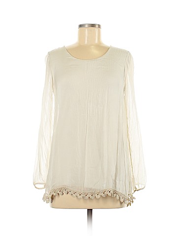 Carla Conti Long Sleeve Silk Top (view 1)