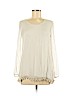 Carla Conti 100% Silk Ivory Long Sleeve Silk Top Size M - photo 1