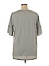 Ticked Teal Gray Short Sleeve Top Size 1X - photo 2