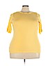 Charter Club 100% Pima Cotton Yellow Short Sleeve T-Shirt Size 2X - photo 1