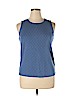 Cj Banks 100% Cotton Blue Tank Top Size 1X - photo 1