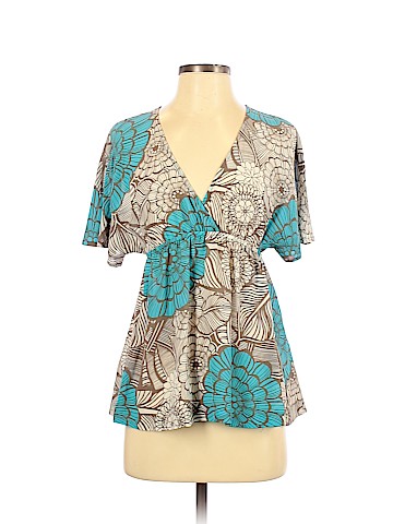 Trina Turk Short Sleeve Silk Top (view 1)