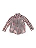Janie and Jack 100% Cotton Checkered-gingham White Long Sleeve Button-Down Shirt Size 5 - photo 1