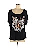 Heart Soul Black Short Sleeve Top Size L - photo 1