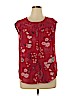 Candie's 100% Polyester Red Short Sleeve Blouse Size XL - photo 1