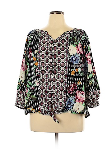 Fig & Flower 3/4 Sleeve Blouse (view 1)