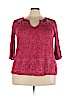 Lucky Brand Pink 3/4 Sleeve Top Size 2X - photo 1