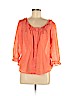 Caribbean Joe Orange 3/4 Sleeve Blouse Size L (petite) - photo 1