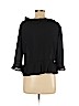 Topshop 100% Polyester Black 3/4 Sleeve Blouse Size 10 - photo 2