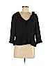 Topshop 100% Polyester Black 3/4 Sleeve Blouse Size 10 - photo 1
