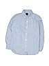 Gap Kids 100% Cotton Solid Blue Long Sleeve Button-Down Shirt Size 8 - photo 1