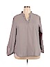 Unbranded Gray Long Sleeve Blouse Size 5X - photo 1
