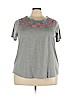 Absolutely Famous Gray Short Sleeve Top Size 3X - photo 1
