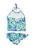 Justice Print Blue Two Piece Swimsuit Size 14 - photo 2