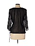 Eileen Fisher 100% Silk Black 3/4 Sleeve Silk Top Size L - photo 2