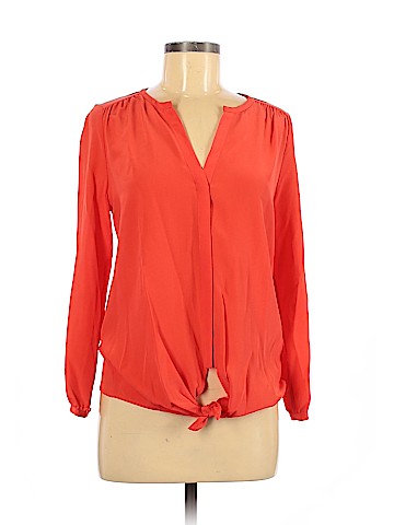 Joie Long Sleeve Silk Top (view 1)